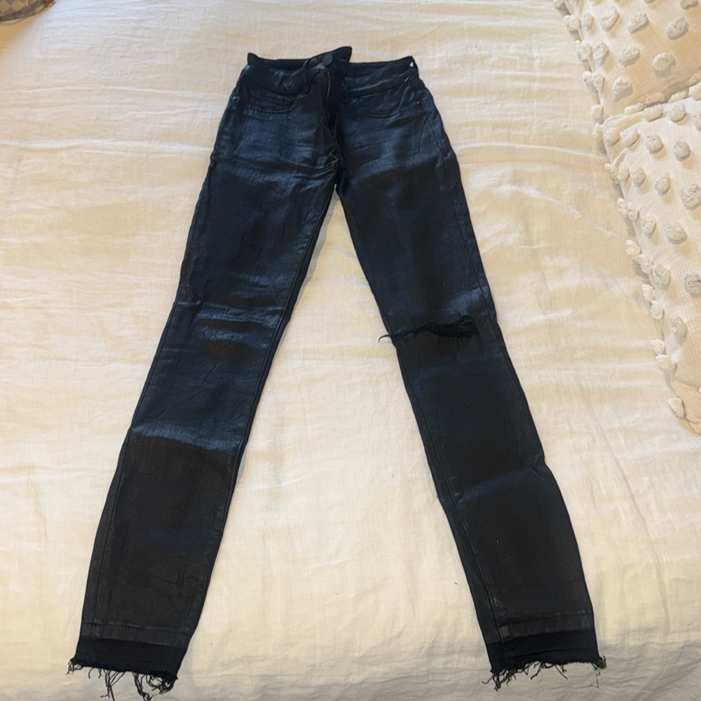 DL1961 Black Coated Jeans Size 24